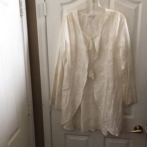 LADIES’ NWOT Crosstree Lane Tunic-length Peasant Top (L)